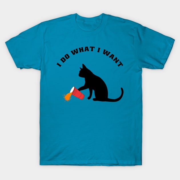 I do what i want funny cat T-Shirt by semsim